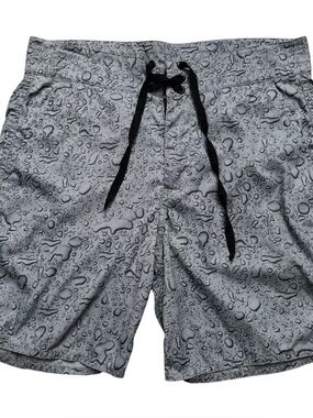 Outerknown Board Shorts Mens 29 Swim Trunks Drawstring Water Drop Pattern Gray